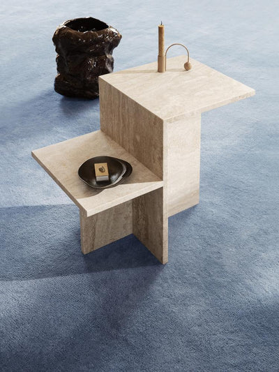 Distinct Side Table in Travertine by Ferm Living