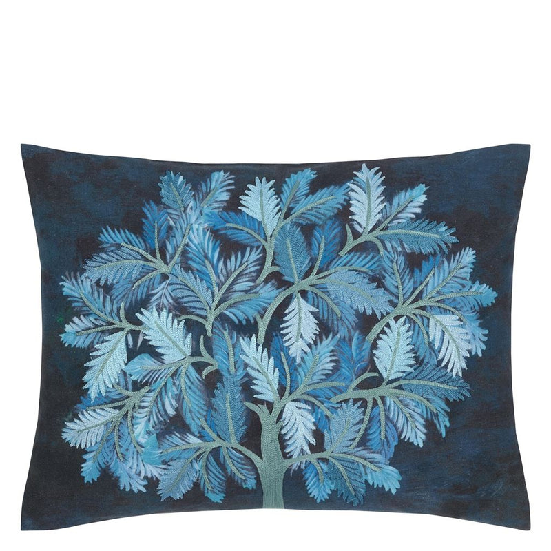 Bandipur Azure/Emerald Linen Decorative Pillow By Designers Guild