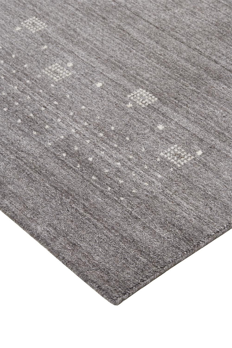 Yurie Hand Knotted Gray and Ivory Rug by BD Fine Corner Image 1