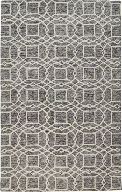 Veran Hand Tufted Gray and Ivory Rug by BD Fine Flatshot Image 1