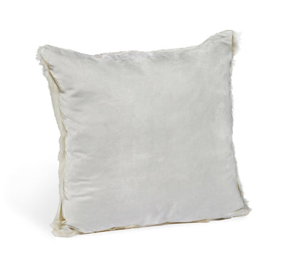 Goat Skin Ivory Bolster Pillow 5