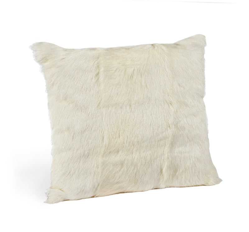 Goat Skin Ivory Bolster Pillow 2
