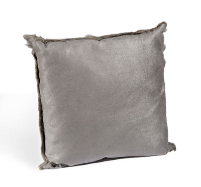 Goat Skin Light Grey Bolster Pillow 5