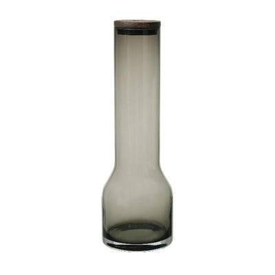 LUNGO Water Carafe in Smoke 37oz  with Oak Lid grid__image-ratio-28