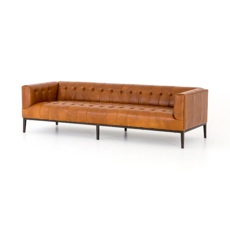 Marlin Leather Sofa In Manhattan Sycamore