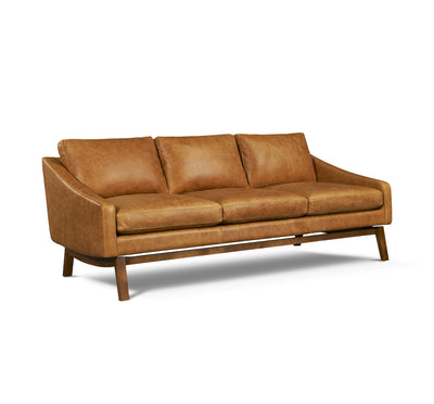 Dutch Leather Sofa in Badger