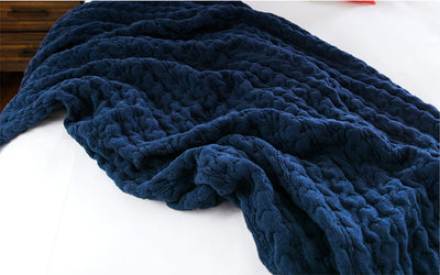 Bubble Cable Knit Throw