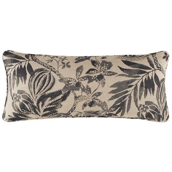 Antigua Linen Black Decorative Pillow 1