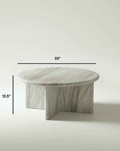 Pernella Petite Round Coffee Table in Various Stone
