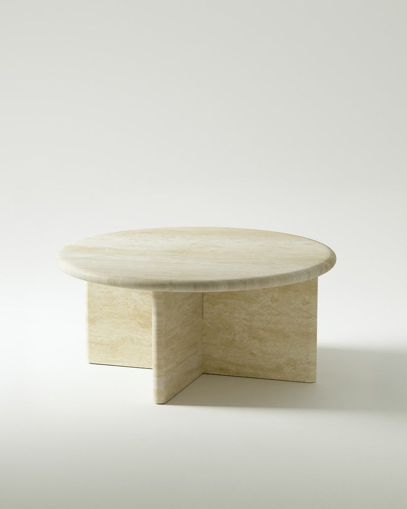 Pernella Round Coffee Table in Solid Stone