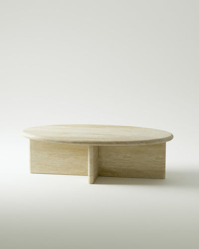 Pernella Petite Oval Coffee Table in Solid Stone