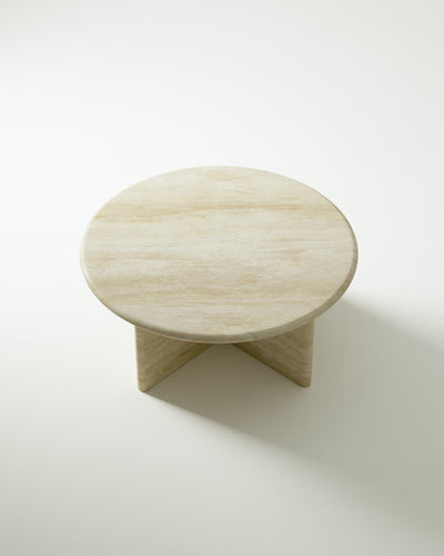 Pernella Round Coffee Table in Solid Stone