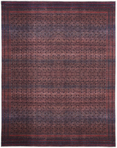 Welch Ornamental Charcoal Gray / Pink Rug 1